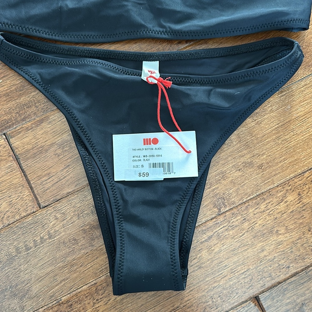 Solid & Striped Black Bikini Set - image 2